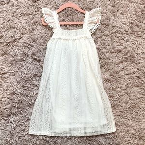 Girls white lace boho dress sz 5